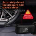 Beige 4-in-1 Car Vacuum Cleaner and Tyre Inflator Portable Cordless Air Pump with LED Light and Digital Pressure Gauge - Image 3