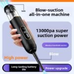 Grey 2-in-1 Cordless Handheld Car Vacuum Cleaner and Air Blower Powerful Suction Brushless Motor Portable Duster for Home and Auto - Image 3