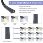Blue Hands-Free USB Rechargeable Neck Reading Light 3 Colour Modes Flexible LED Book Lamp for Night Reading Knitting Repairing - Image 5