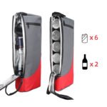 Black and Grey Insulated Golf Cooler Bag Portable Thermal Carrier Holds 6 Cans or 2 Wine Bottles with Shoulder Strap for Australian Golf Course and BBQ - Image 4