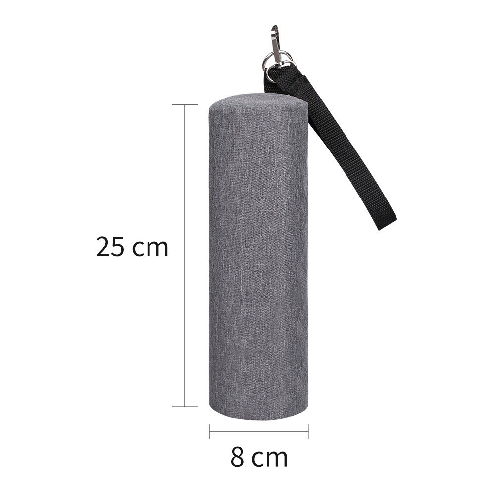 V888-ELOSUNG40972-202601050935-00 Grey Insulated Golf Beer Cooler Bag Cylindrical Tube Design with PEVA Lining 25cm Portable Crossbody Shoulder Strap for Australian Golf and BBQs - Image 1