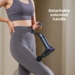 Yellow Professional Massage Gun with Extension Handle and Back Strap 12 Speeds Deep Tissue Muscle Relief for Home Gym and Australian Athletes - Image 3