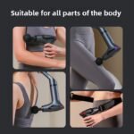 Yellow Professional Massage Gun with Extension Handle and Back Strap 12 Speeds Deep Tissue Muscle Relief for Home Gym and Australian Athletes - Image 4