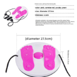 Yellow Magnetic Waist Twisting Disc with Resistance Bands Portable Fitness Board for Home Office Core Training 27.5cm Large Diameter - Image 4