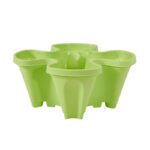 Green 3-Tier Stackable Strawberry & Vegetable Planter with Mobile Wheel Tray - Space-Saving Vertical Gardening System - Image 8