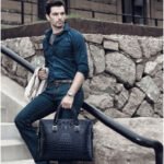 Blue Men's Luxury Crocodile Embossed PU Leather Briefcase(39 x 8 x 28 CM) With FREE Crocodile Wallet - Dual-Zip Business Shoulder/Crossbody Laptop Bag (Fits 14-inch) - Image 2