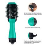 2-in-1 Black-Purple Negative Ion Hot Air Styler Brush - 7-Level Temp & 3-Gear Speed, Fast Drying Blow Dryer & Volumizing Straight/Curling Comb - Image 3
