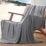Blue Queen Size 200x150CM Cooling Blanket for Hot Sleepers - Lightweight Breathable All-Season Throw, Hand / Machine Washable - Image 3