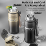 2-Pack Gradient Coffee 670ml Large Capacity Sports Insulated Tumbler - 316 Stainless Steel Straw Water Bottle, Dual-Use Lid for Travel & Outdoors - Image 3