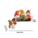 Resin Gnome Santa Figurines - Creative Miniature Desktop Ornaments and Garden Decor Craft - Image 4