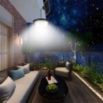 244 LED Solar Motion Sensor Pendant Light - IP65 Waterproof Barn/Patio Light with 4 Remote Modes and High Lumen Output - Image 2