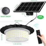 244 LED Solar Motion Sensor Pendant Light - IP65 Waterproof Barn/Patio Light with 4 Remote Modes and High Lumen Output - Image 7