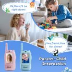 2-Pack Mini Wireless Video Intercom Set for Children(Blue) - Educational and Interactive Dual-Frequency Walkie Talkie Toy for Playtime - Image 2