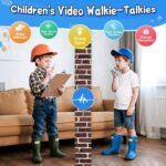 2-Pack Mini Wireless Video Intercom Set for Children(Pink) - Educational and Interactive Dual-Frequency Walkie Talkie Toy for Playtime - Image 4