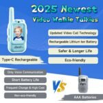 2-Pack Mini Wireless Video Intercom Set for Children(Pink) - Educational and Interactive Dual-Frequency Walkie Talkie Toy for Playtime - Image 6