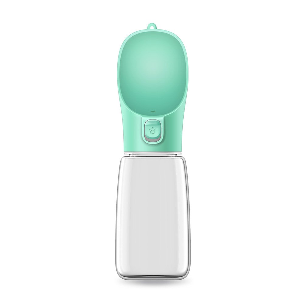 V888-ELOSUNG42380-202512161316-00 Green Portable Dog Water Bottle and Drink Feeder - 550ml Pet Travel Water Cup for Walking, Hiking & Outdoor Use (High-Temperature Resistant) - Image 1