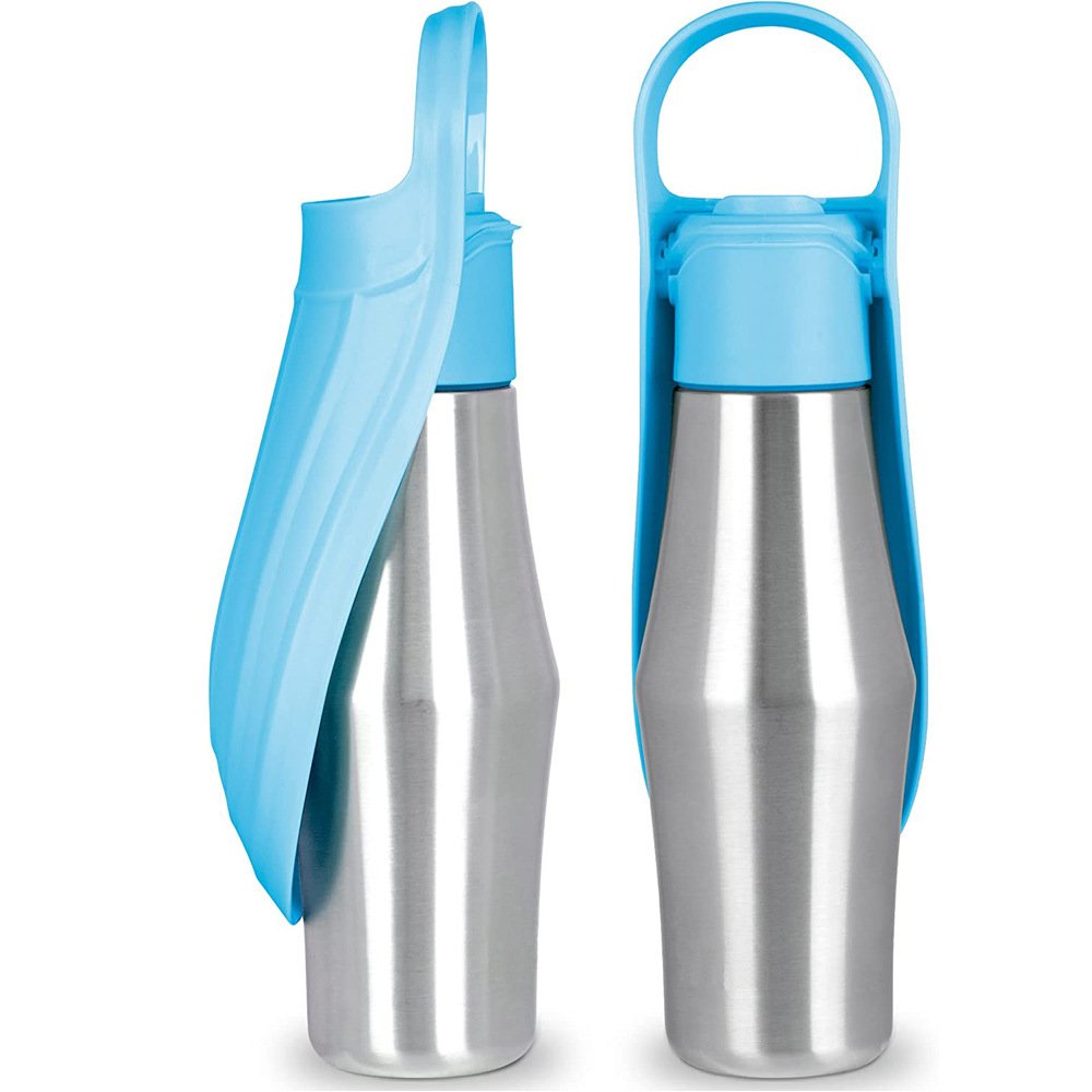 V888-ELOSUNG42394-202512161425-00 Light Blue 27oz Food-Grade 304 Stainless Steel Pet Water Bottle - Portable Dog and Cat Travel Cup, Outdoor Feeder for Walks and Hikes - Image 1