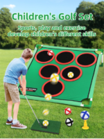 Indoor/Outdoor Golf Hitting Target Game Mat with Stand & Storage Bag - Family Fun Interactive Sports Toy and Practice Aid - Image 3