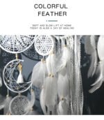 5-Piece Bohemian Handmade Dreamcatcher Wall Hanging Set (Pink) - Nordic Style Feather Room Decor with Premium Gift Box - Image 4