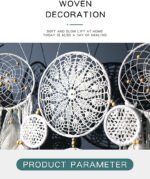 5-Piece Bohemian Handmade Dreamcatcher Wall Hanging Set (Pink) - Nordic Style Feather Room Decor with Premium Gift Box - Image 5