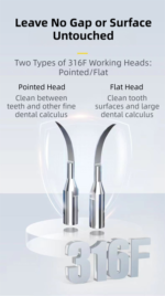 Professional Waterproof Ultrasonic Pet Tooth Cleaner - Dog Cat Painless Calculus and Stain Remover Kit with 4 Cleaning Heads, LED, UV Disinfection, Oral Mirror & Dental Floss - Image 6