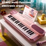 Portable Kids' Electronic Piano with Sheet Music and Microphone - Professional 37-Key Tactile Feedback, Support Recording & Multiple Performance Modes, Beginner-Friendly & Durable Musical Toy(Blue) - Image 4