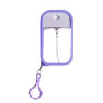 3-Pack Ultra-Slim 50ml Card-Style Travel Spray Bottle with Purple Silicone Sleeve - Portable ABS/PETG Refillable Hydration Sprayer