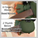 Wireless 4D Bionic 10-Fingers Shoulder & Neck Massager - EMS Micro-current & Vibration Neck Reliever with 2-Level Red Light Heat - Image 5