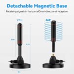 Digital HDTV Antenna with 5M Cable & Signal Booster for 4K High Gain 37dBi Reception - 360Â° Omnidirectional Indoor/Outdoor Antenna Compatible with DVB-T/T2, ATSC, ISDB-T - Image 3