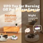 Smart Electric UFO Automatic Cat Toy - Self-Playing Teaser with 5 Rotating Feathers & Intelligent Indoor Obstacle Avoidance - Image 2