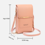 Light pink Touch Screen Crossbody Phone Bag for Women Small Shoulder Purse with Dual Zippers and Card Slots Compact Travel Pouch Australian Lifestyle - Image 4