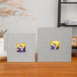Dark purple Linen Self-Adhesive Photo Album DIY Scrapbook with Cover Window 11x10.6 Inch for Family Wedding Travel Memories Preservation Australian Home - Image 3