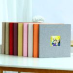 Dark green Linen Self-Adhesive Photo Album DIY Scrapbook with Cover Window 11x10.6 Inch for Family Wedding Travel Memories Preservation Australian Home - Image 2
