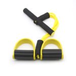 Yellow Home Multi-Function Foot Pedal Resistance Trainer â€“ 4-Strand Elastic Pull Rope for Abdominal Exercise, Sit-Up Assistance, and Full-Body Fitness (Unisex)