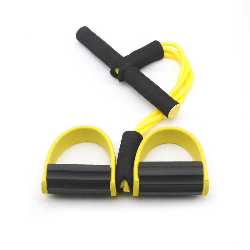 V888-ELOSUNG43124-202601081101-00 Yellow Home Multi-Function Foot Pedal Resistance Trainer – 4-Strand Elastic Pull Rope for Abdominal Exercise, Sit-Up Assistance, and Full-Body Fitness (Unisex) - Image 1