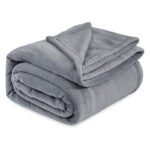 Grey Ultra-Soft Coral Fleece Blanket - Lightweight Summer Throw for Office Naps, Air Conditioning, and Cozy Home Use(200*230cm)