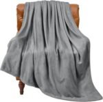 Grey Ultra-Soft Coral Fleece Blanket - Lightweight Summer Throw for Office Naps, Air Conditioning, and Cozy Home Use(200*230cm) - Image 2