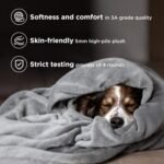 Grey Ultra-Soft Coral Fleece Blanket - Lightweight Summer Throw for Office Naps, Air Conditioning, and Cozy Home Use(200*230cm) - Image 3