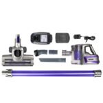 Devanti Stick Vacuum Cleaner Bagless Cordless 150W Purple - Image 7