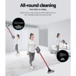 Devanti Stick Vacuum Cleaner HEPA Filter Red 150W - Image 6