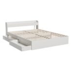 Artiss Bed Frame Double Size Mattress Base wtih Charging Ports 2 Storage Drawers - Image 7