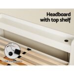 Artiss Bed Frame Queen Size Mattress Base wtih Charging Ports 2 Storage Drawers - Image 5