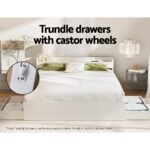 Artiss Bed Frame Queen Size Mattress Base wtih Charging Ports 2 Storage Drawers - Image 6