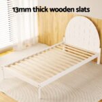 Artiss Bed Frame King Single Size Wooden White DALY - Image 5
