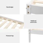 Artiss Bed Frame King Single Size Wooden White DALY - Image 6