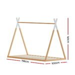 Artiss Bed Frame Wooden Kids House Single Frame Oak ENID - Image 2