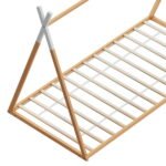 Artiss Bed Frame Wooden Kids House Single Frame Oak ENID - Image 4