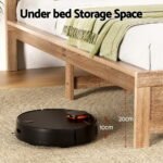 Artiss Bed Frame Queen Size Wooden Acacia Wood OATMEAL - Image 5