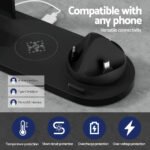 Devanti 4 in 1 Wireless Charger Multi-function Station for Phone Airpod iWatch 15W - Image 5