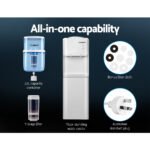 Devanti Water Cooler Dispenser Stand 22L Bottle White - Image 4